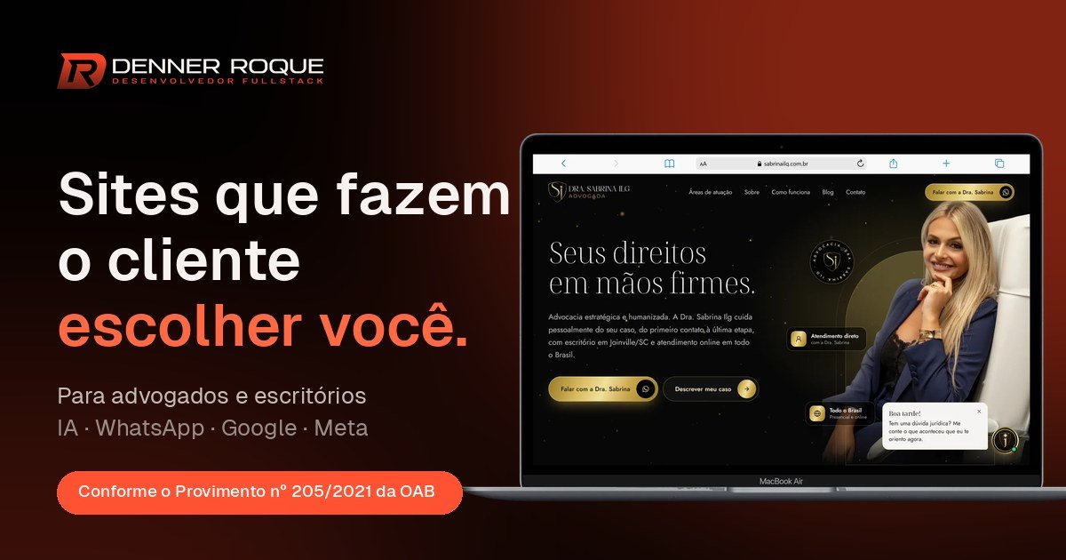 Tela do projeto Sites para Advogados