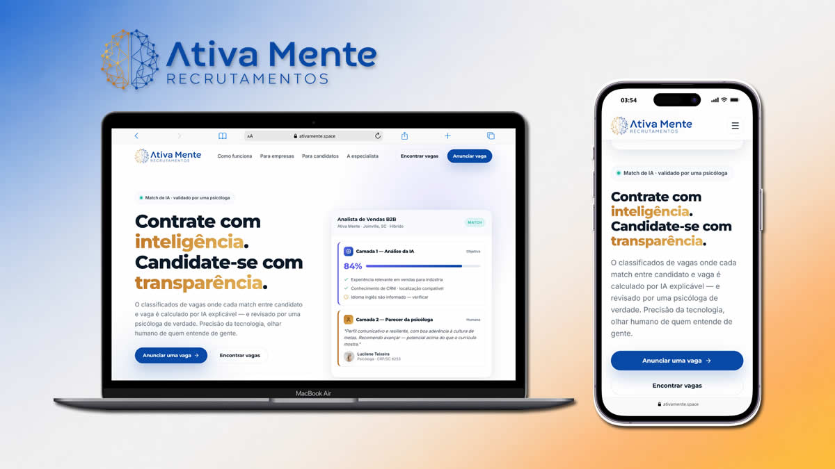 Tela do projeto MVP Recrutamentos